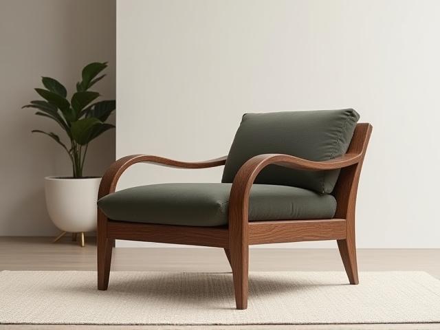 洗練されたデザインと快適さを両立した特注のラウンジチェア